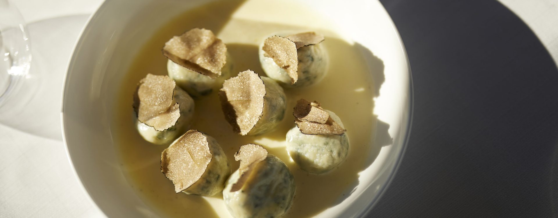 Ricotta and spinach, pecorino cheese sauce